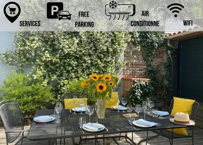 La Maison Jasmin - 8 Personnes - Parking Prive - Climatisation - Jardin トゥールーズ