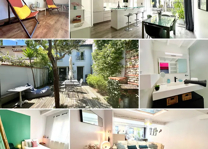 La Maison Jasmin - 8 Personnes - Parking Prive - Climatisation - Jardin