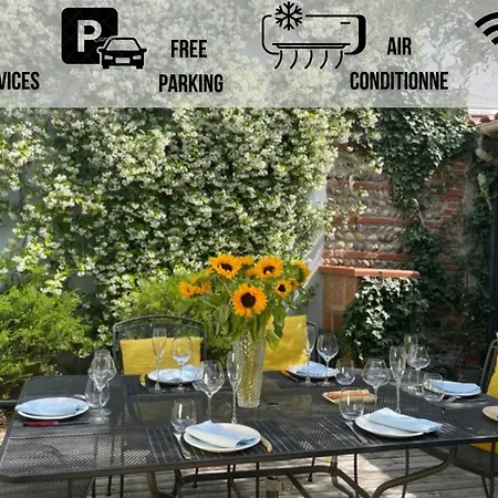 La Maison Jasmin - 8 Personnes - Parking Prive - Climatisation - Jardin Toulouse