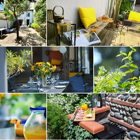 La Maison Jasmin - 8 Personnes - Parking Prive - Climatisation - Jardin בית נופש